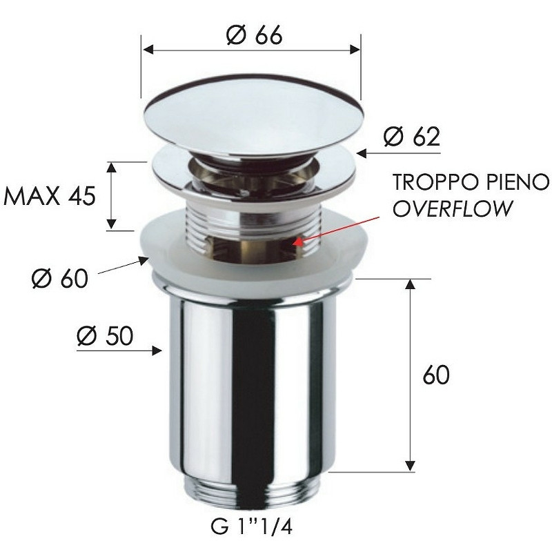 донный клапан Remer 905CC114NO click-clack черный матовый