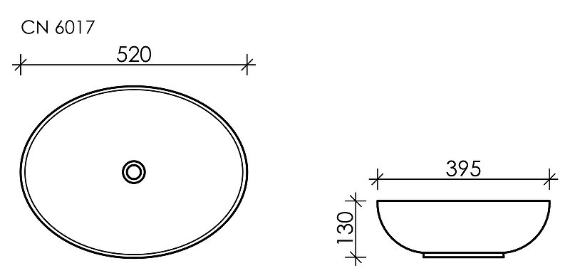 Раковина-чаша Ceramicanova Element 52 CN6017MDH Темный антрацит матовый