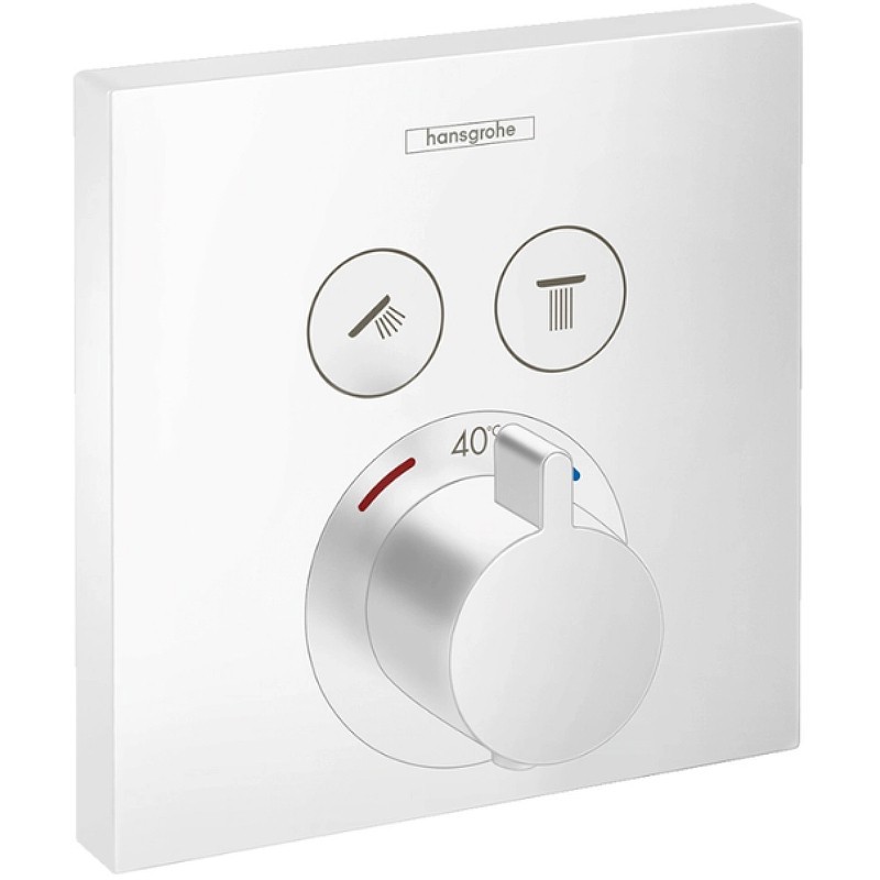 Смеситель для душа Hansgrohe ShowerSelect 15763700 с термостатом белый матовый