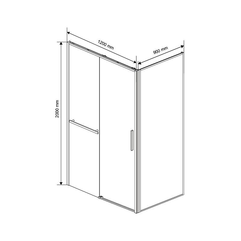 Душевой уголок Vincea Slim Soft 120x90 VSR-1SS9012CLB