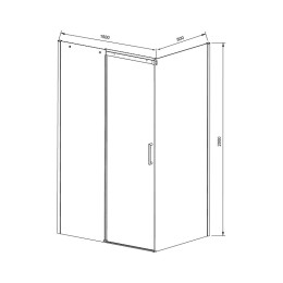 Душевой уголок Vincea Dice 150x80 VSR-4D8015CL