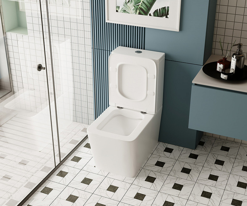 Унитаз-компакт Abber Rechteck AC1210 Белый с бачком и сиденьем Микролифт