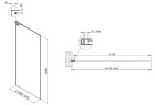 Душевая перегородка Vincea Walk-In 80 VSW-7HA800CLB