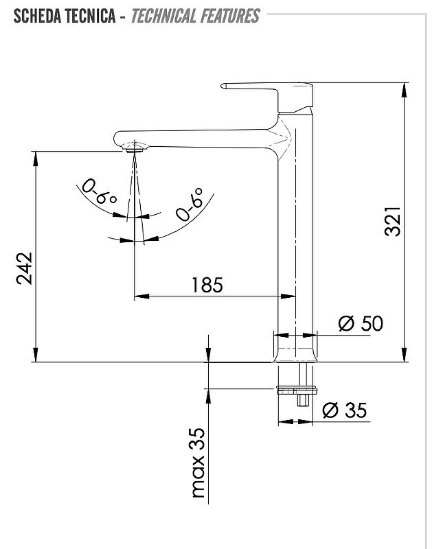 Смеситель для раковины Remer Vanity V11LXV цвет Сталь