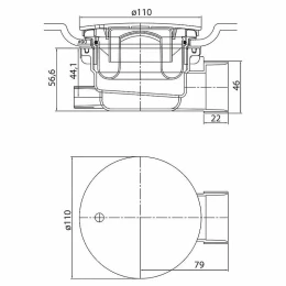 Акриловый поддон для душа Cezares Tray A 120x90 L TRAY-A-RH-120/90-550-15-W-L