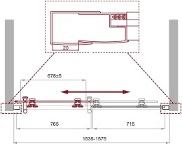 Душевая дверь BelBagno Uno 155 UNO-195-BF-1-155-C-Cr