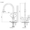 Смеситель для кухни Sancos Lucia SC4004BG Золото брашированное Черный