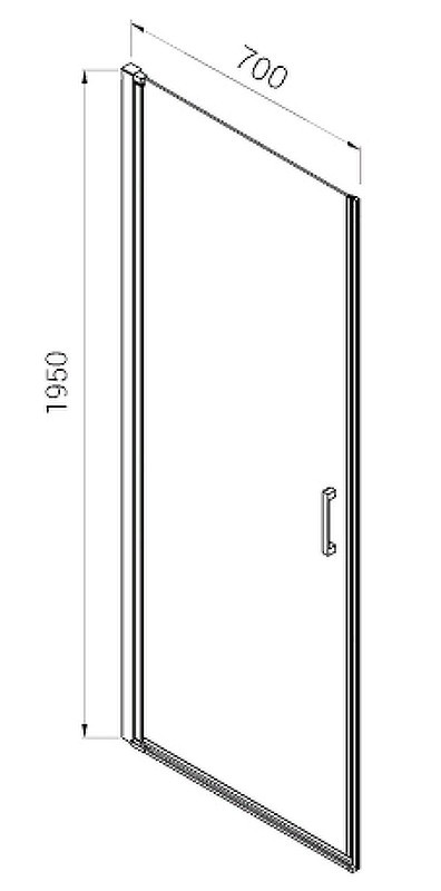 Душевая дверь Vincea Alpha 70 VDP-3AL700MT