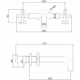 Смеситель для раковины Abber Wasser Kreis AF81122G