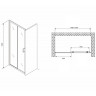 Душевая дверь Abber Schwarzer Diamant 150 AG301505 профиль Хром стекло прозрачное