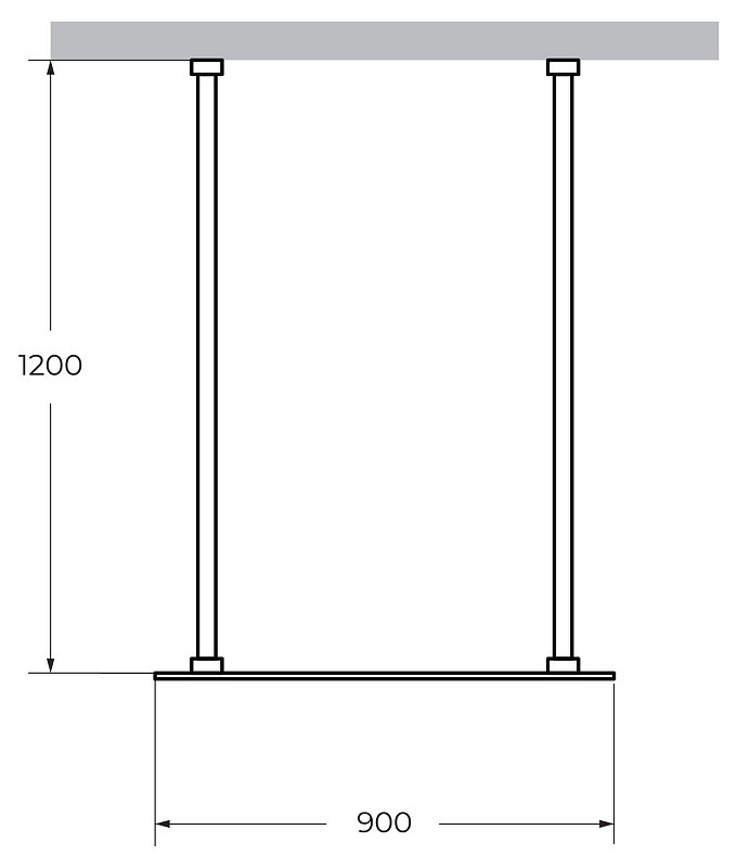 Душевая перегородка Cezares Liberta 90 LIBERTA-L-2-90-120-C-NERO