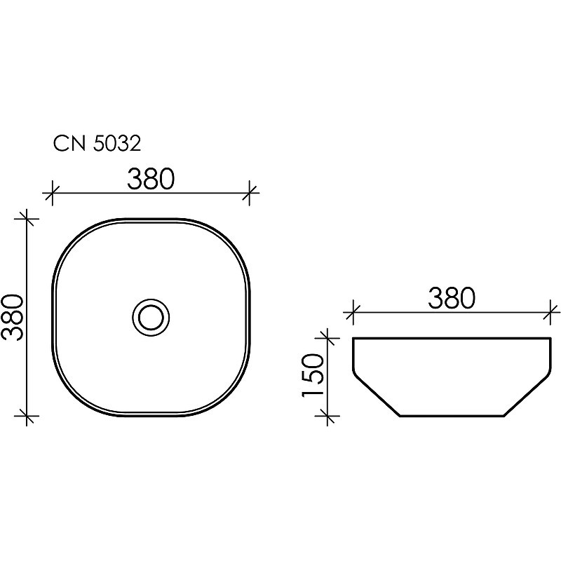 Раковина-чаша Ceramicanova Element 38 CN5032 Белая
