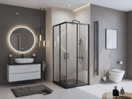 Душевой поддон из искусственного камня BelBagno Uno 90x90 TRAY-MR-UNO-A-90-35-NERO