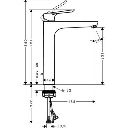 Смеситель для раковины Hansgrohe Logis E 71162000
