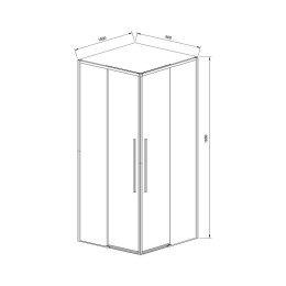 Душевой уголок Vincea Slim-N 100x90 VSS-4SN9010CL