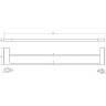 Полотенцедержатель Cezares Slider SLIDER-THD-80-01 двойной