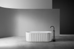 Ванна из искусственного камня Abber Stuttgart 170x75 AM9925 Белая матовая без гидромассажа