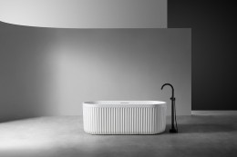 Ванна из искусственного камня Abber Stuttgart 170x75 AM9925 Белая матовая без гидромассажа