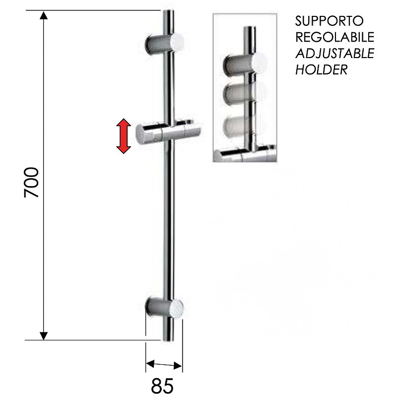 Душевая штанга Remer 317GBG