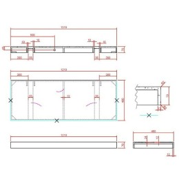 Столешница под раковину Boheme Armadi Art Flat 120 869-120-CLCT