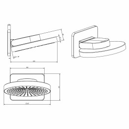 Верхний душ Vincea Inspire VSHD-3I1CMB