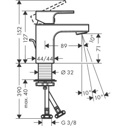Смеситель для раковины Hansgrohe Vernis Shape 71566000 Хром