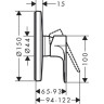 Смеситель для душа Hansgrohe Rebris S 72667670 черный матовый
