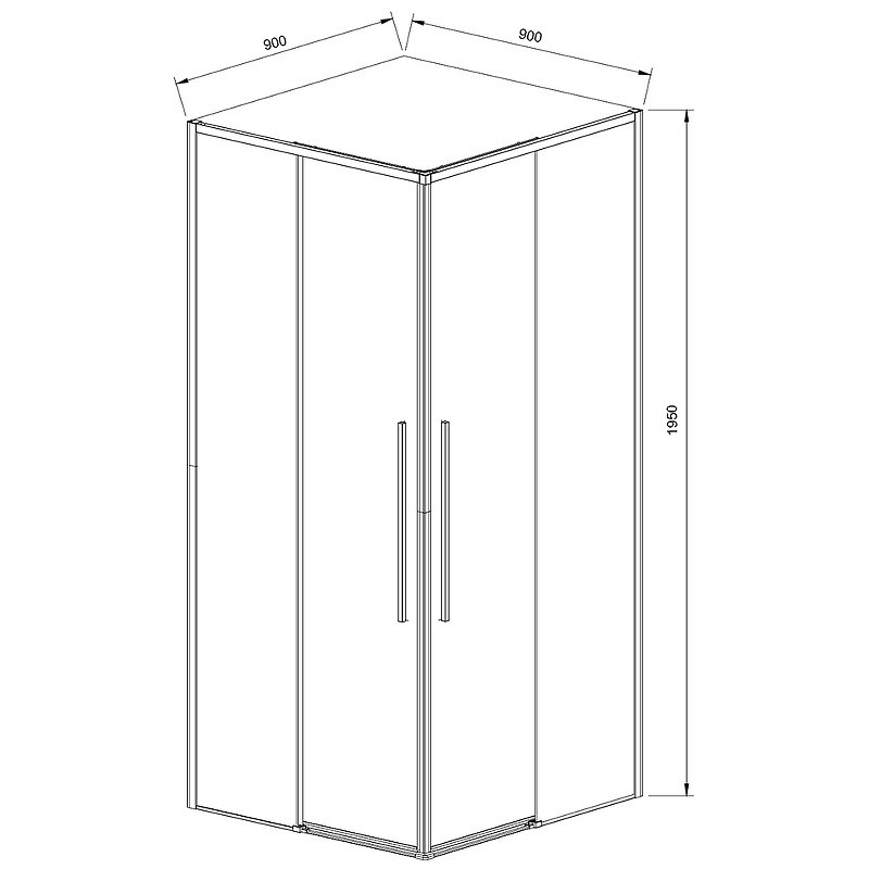 Душевой уголок Vincea Slim-N 90x90 VSS-4SN900CLG