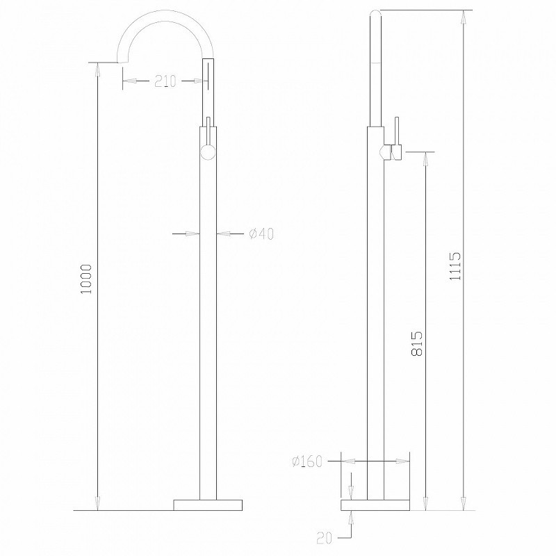 Смеситель для раковины Abber Wasser Kreis AF8141G
