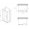 Душевой уголок Abber Schwarzer Diamant 150x70 AG30150BMH-S70BM-S70BM профиль Черный стекло матовое
