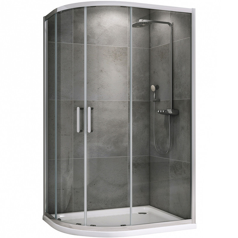 Душевой уголок Abber Schwarzer Diamant 110x90 AG01119 профиль Хром стекло прозрачное