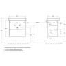 Тумба под раковину BelBagno Neon 60 NEON-600-2C-SO-PB подвесная