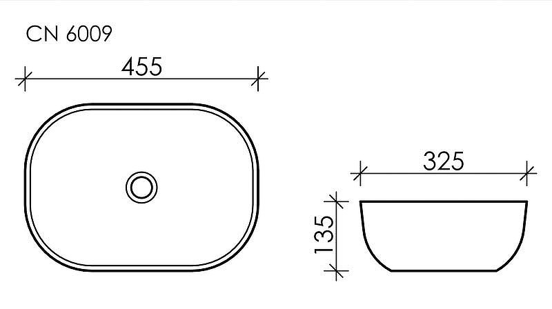 Раковина-чаша Ceramicanova Element 46 CN6009 Белая