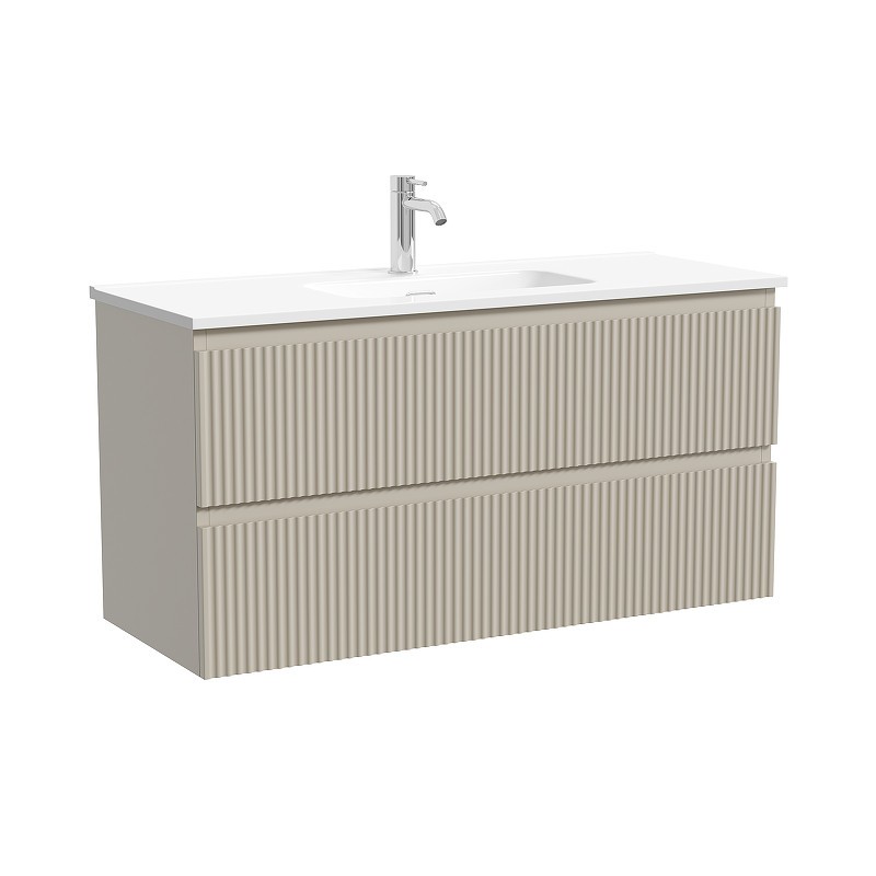 Тумба под раковину Sancos Snob R 100 SNR100/39CE подвесная цвет Beige Soft