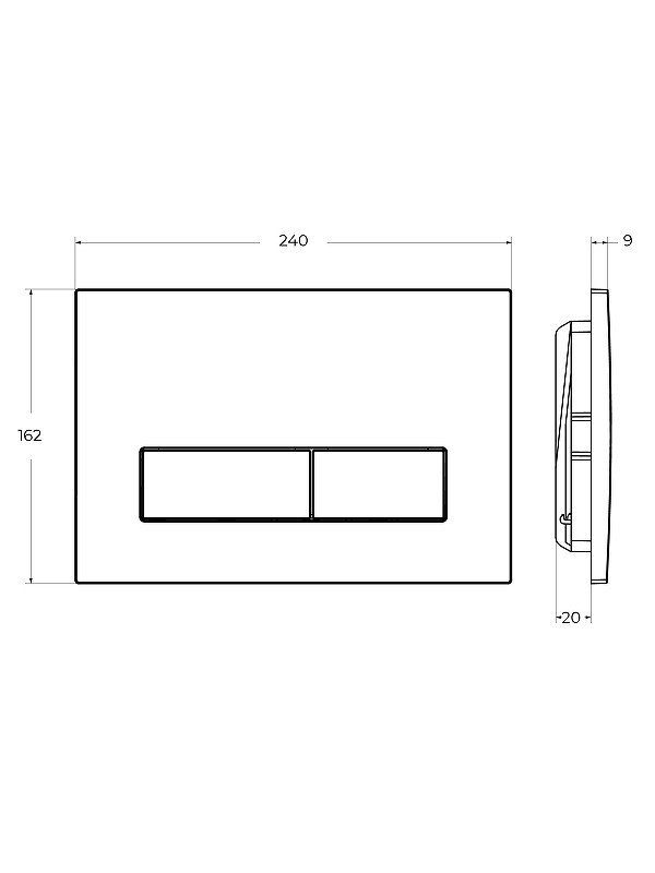 Кнопка смыва Cezares Slider SLIDER-BTN-IN