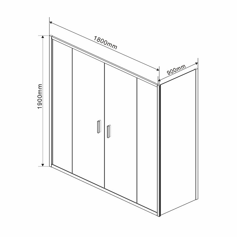 Душевой уголок Vincea Garda 180x90 VSR-1G29018CH