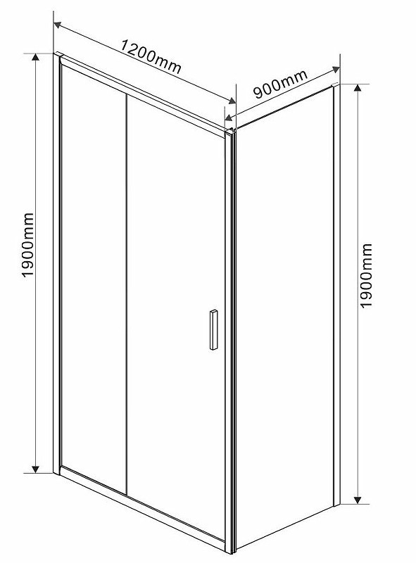 Душевой уголок Vincea Garda 120х90 VSR-1G9012CHB