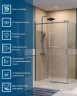 Душевой уголок BelBagno Soft Close-2 130x90 SOFT_CLOSE-2-AH-1-130/90-C-GM