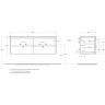 Тумба под раковину BelBagno Kraft 140 KRAFT-1400-4C-SO-2-RNN подвесная