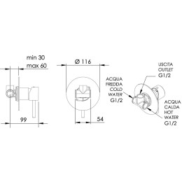 Смеситель для душа Remer X-Style X30LXV