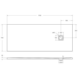Душевой поддон из искусственного камня BelBagno Uno 170x70 TRAY-MR-UNO-AH-170/70-35-W