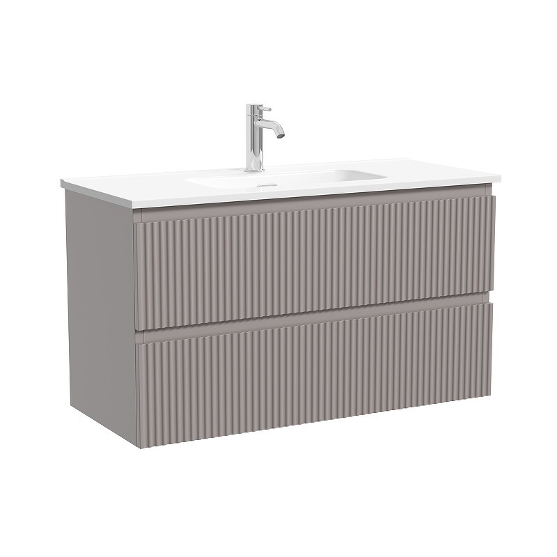 Тумба под раковину Sancos Snob R 100 SNR100/39SM подвесная цвет Doha Soft