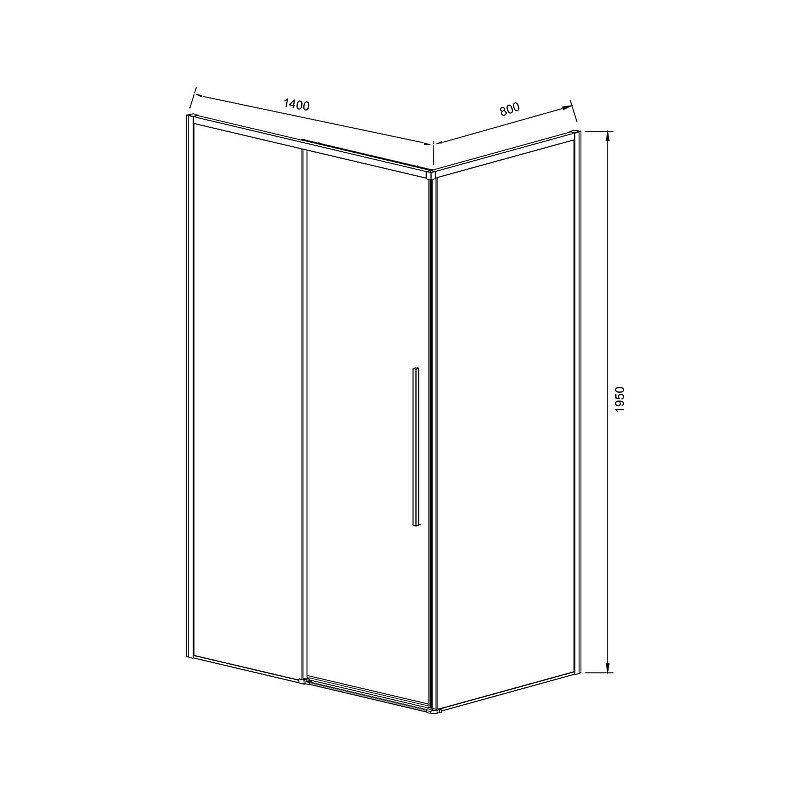 Душевой уголок Vincea Slim-N 140x80 VSR-4SN8014CLB