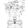 Смеситель для ванны Hansgrohe Rebris S 72440670 черный матовый