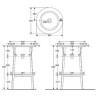 Консоль с раковиной Abber Bequem 50 AC2130MK цвет Хаки матовый
