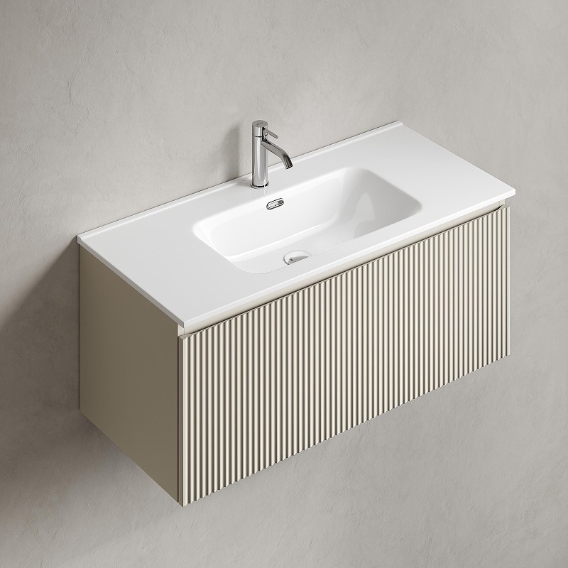 Тумба под раковину Sancos Snob R 1.0 100 SNR1.0100CE подвесная цвет Beige Soft