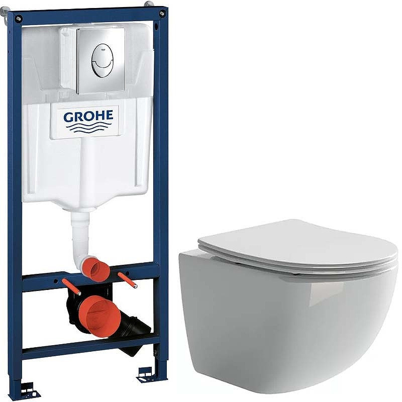 Комплект унитаза Ceramicanova Forma CN3009 с инсталляцией Grohe Rapid SL 38721001