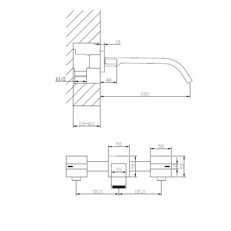 Смеситель для раковины Abber Wasserfall AF8612G Золото матовое