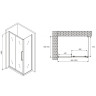Душевой уголок Abber Schwarzer Diamant 100x70 AG30100MH-S70M профиль Хром стекло матовое