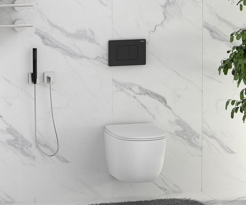 Кнопка смыва Abber AC0122SMB цвет Черный матовый